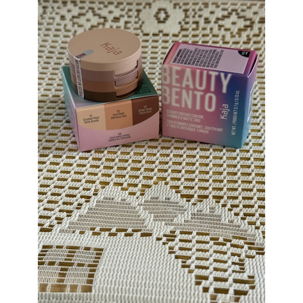 Kaja Beauty Bento Bouncy Eyeshadow Trio - Forest Night, Chocolate Dahlia